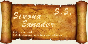 Simona Sanader vizit kartica